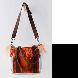 new FREE PEOPLE ibiza feather frringe tote stefano ghilardi
